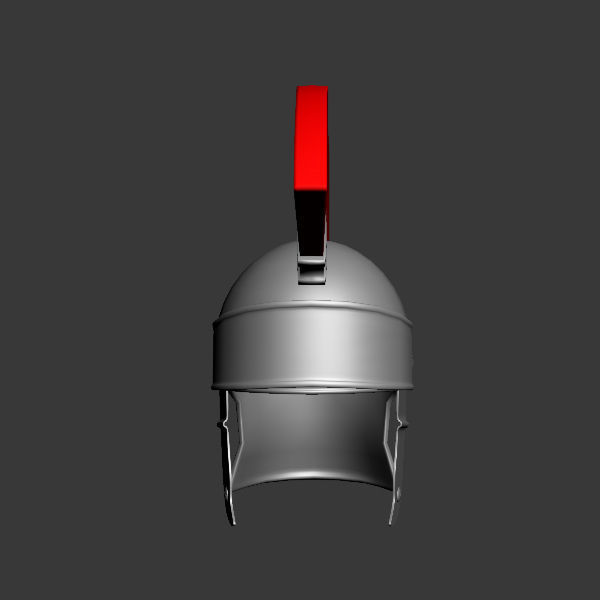 Roman helmet cartoon 3D model_7