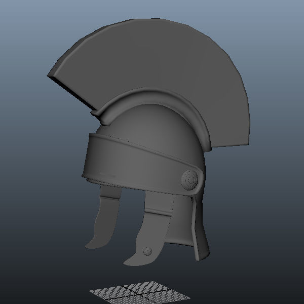 Roman helmet cartoon 3D model_9