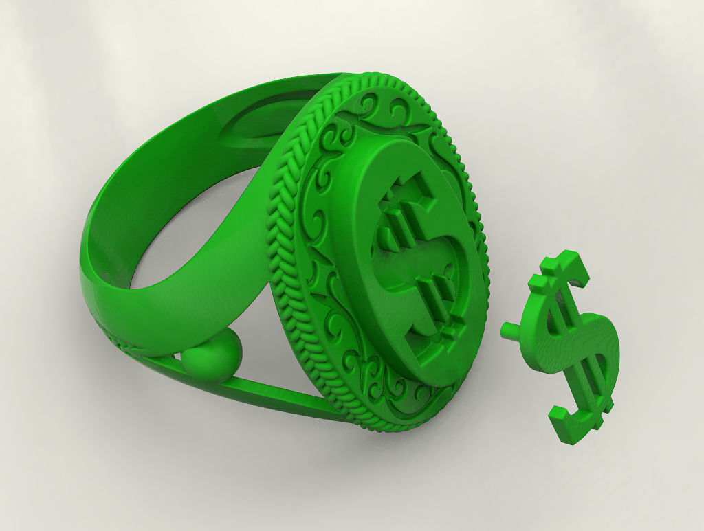 Ring dollar 3D print model_12