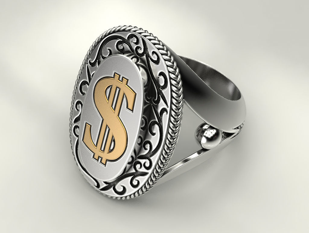 Ring dollar 3D print model_1