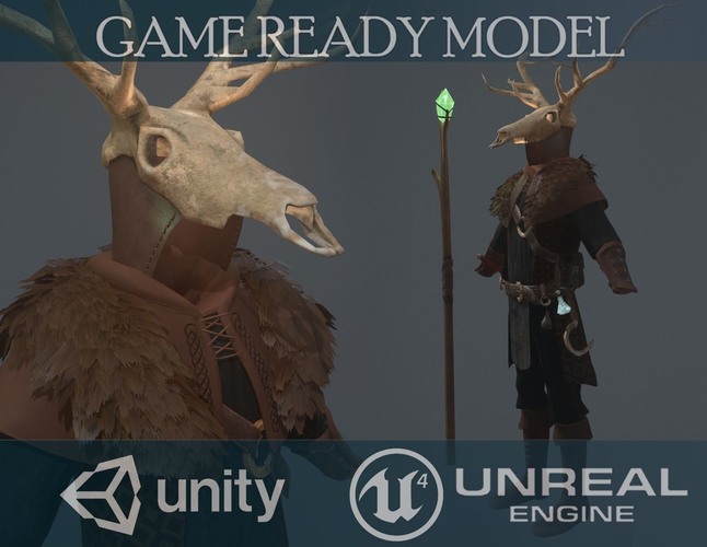Druid clothes Free low-poly 3D model