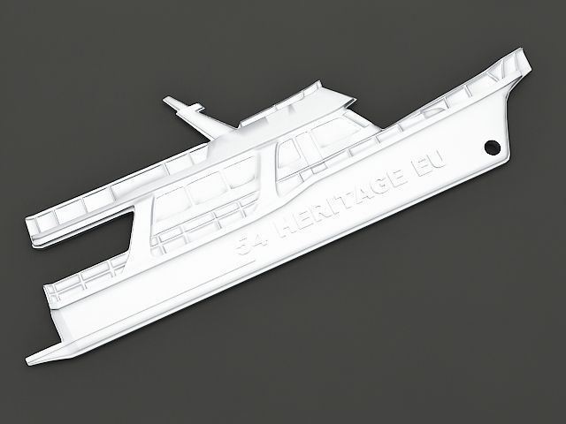 Yacht Key chain 3 3D print model_3