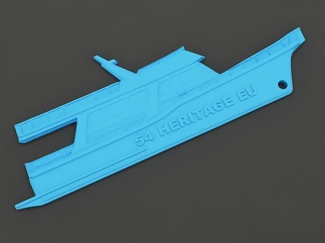 Yacht Key chain 3 3D print model_1