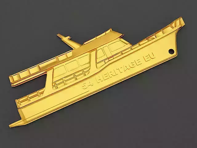 Yacht Key chain 3 3D print model