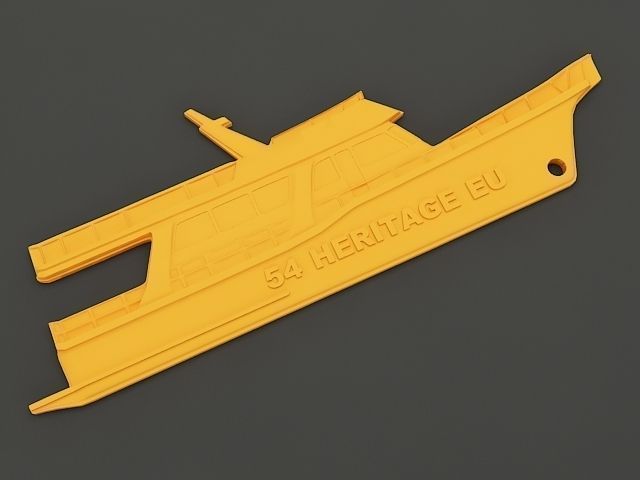 Yacht Key chain 3 3D print model_2