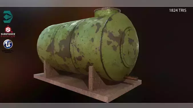 Low Poly Water Storage Tank PBR