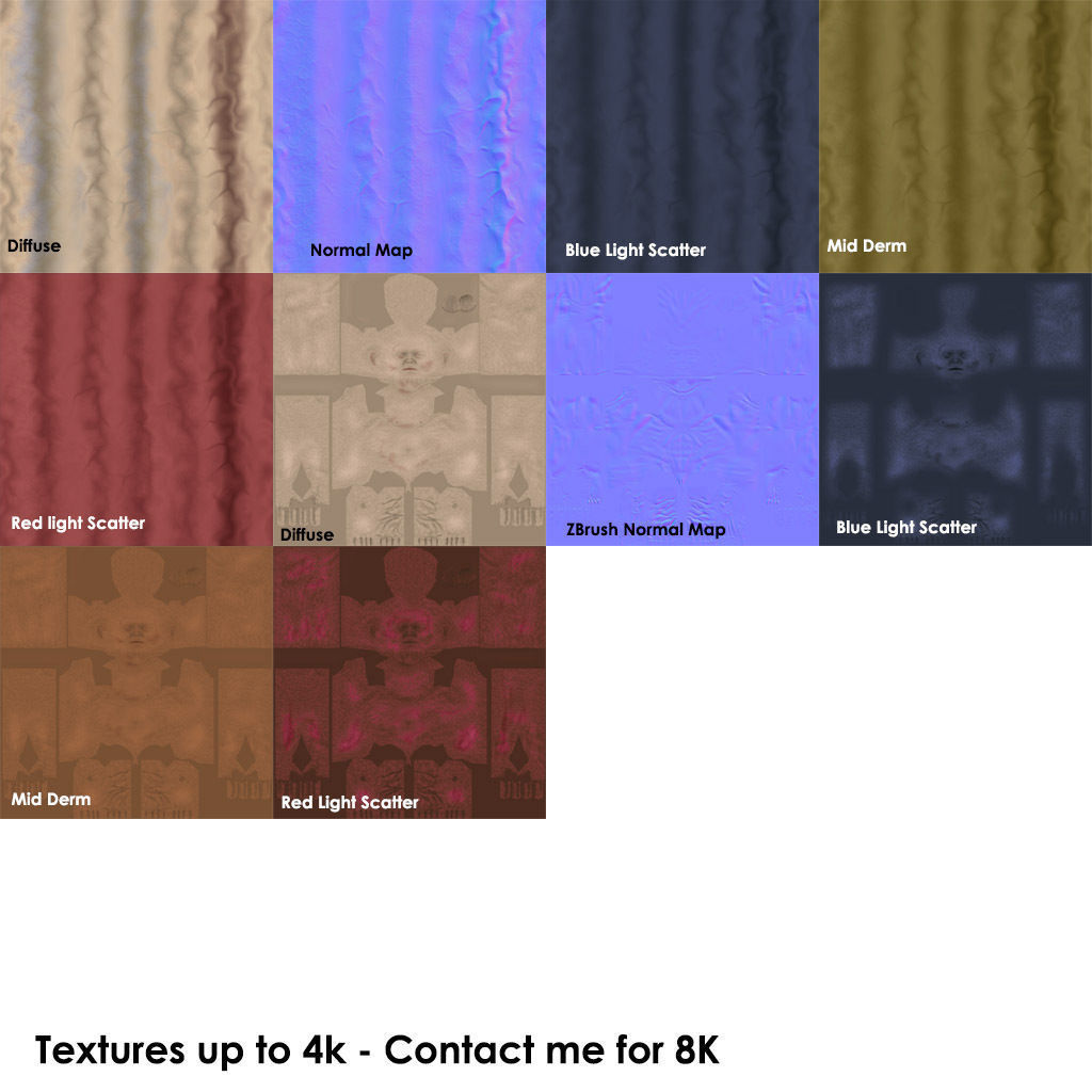 Mature Stage Fetus with Joints 3D model_4