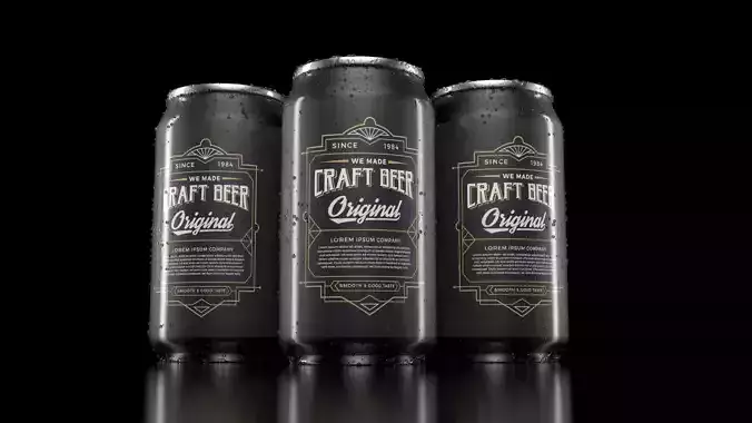 realistic drink cans