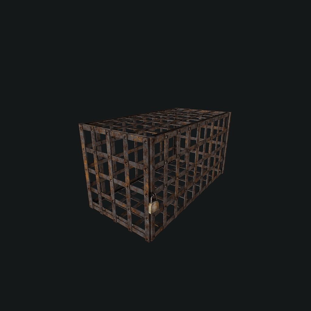 Cage pbr Low-poly 3D model_2