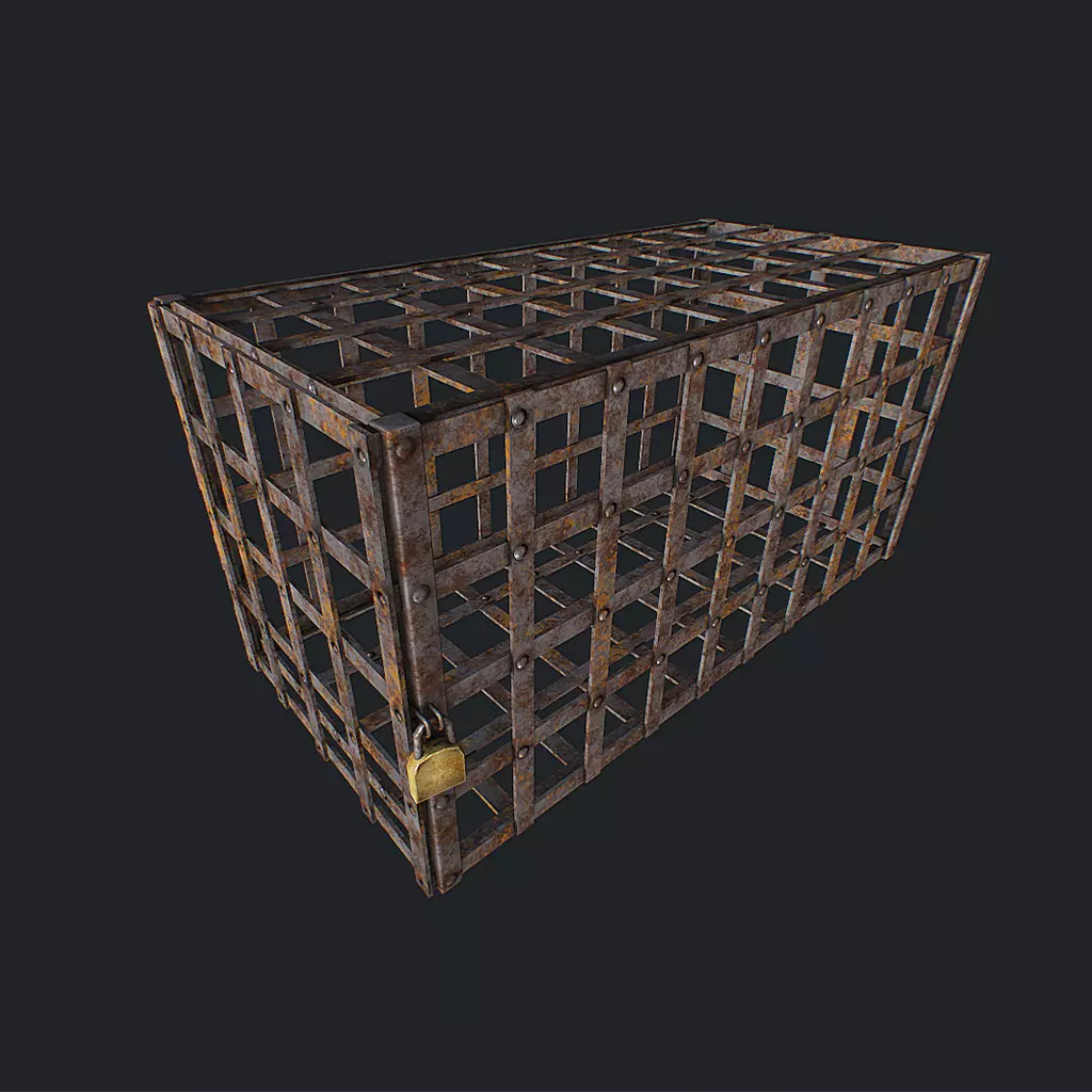 Cage pbr Low-poly 3D model_0