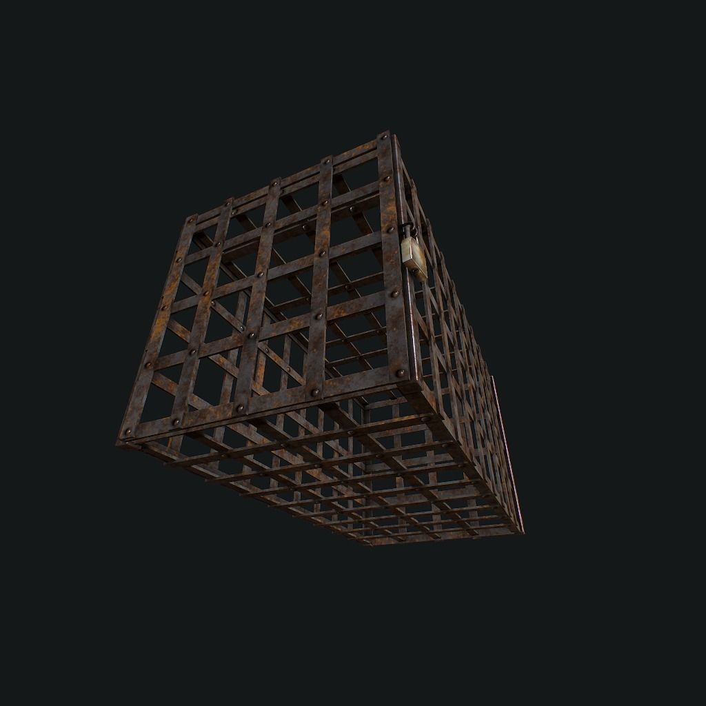 Cage pbr Low-poly 3D model_4