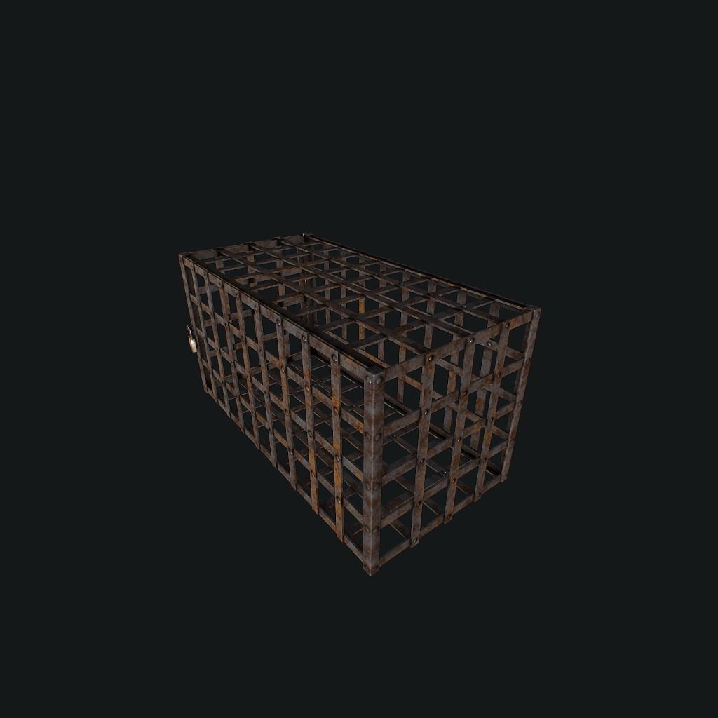 Cage pbr Low-poly 3D model_3