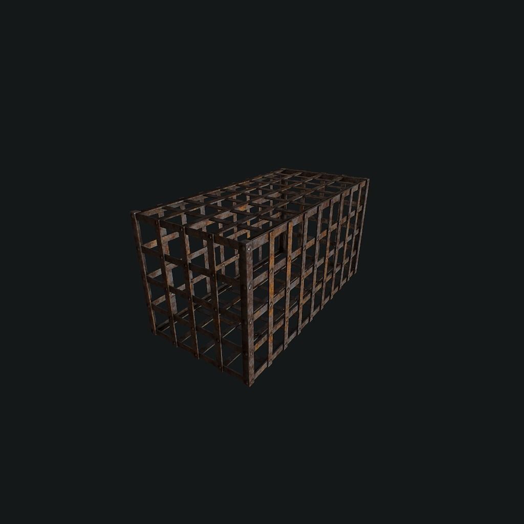 Cage pbr Low-poly 3D model_6