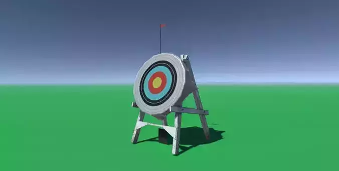 Archery Target Low-poly 3D model