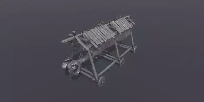 Battering Ram - Siege Tower Low-poly 3D model