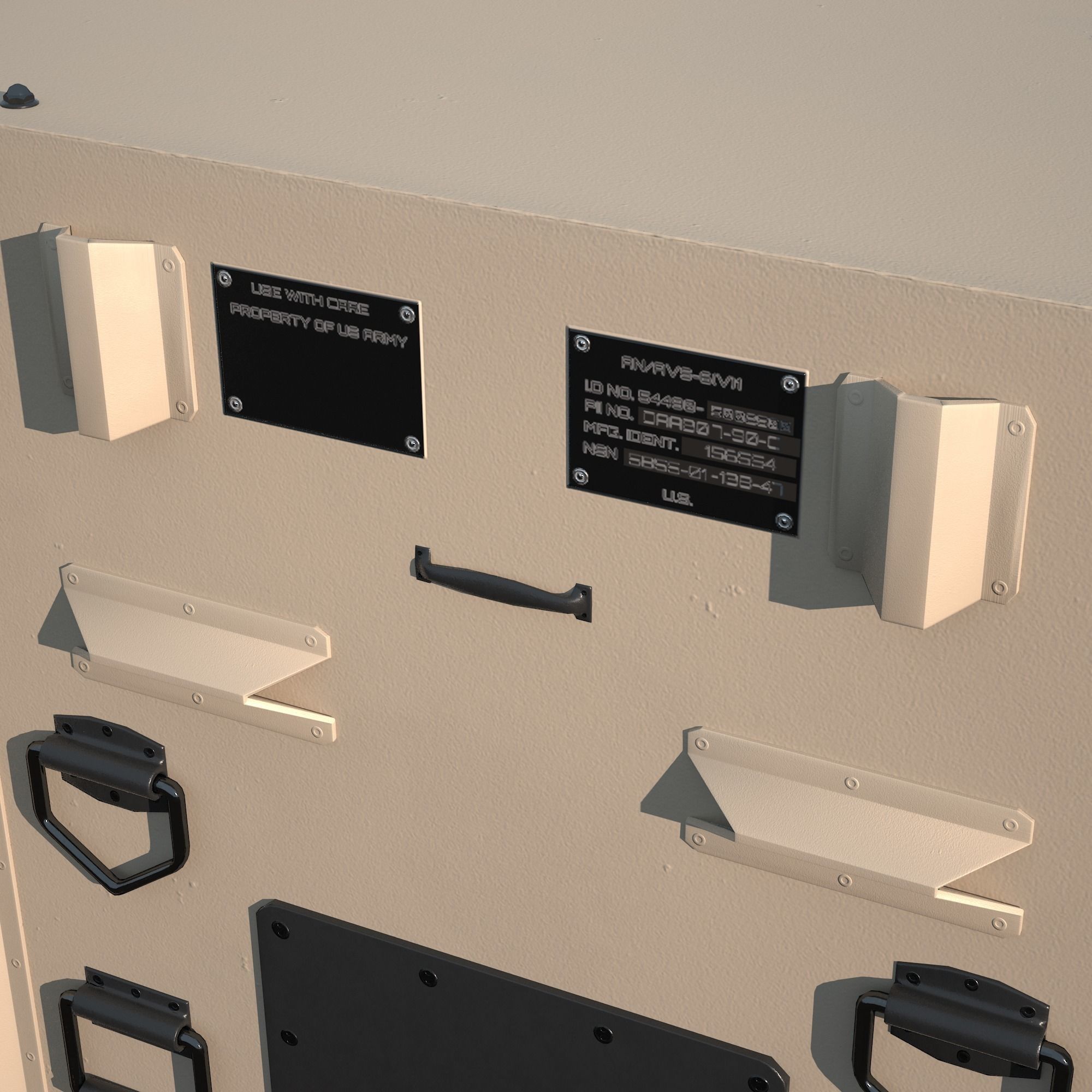 Military Shipment Case PBR Low-poly 3D model_7