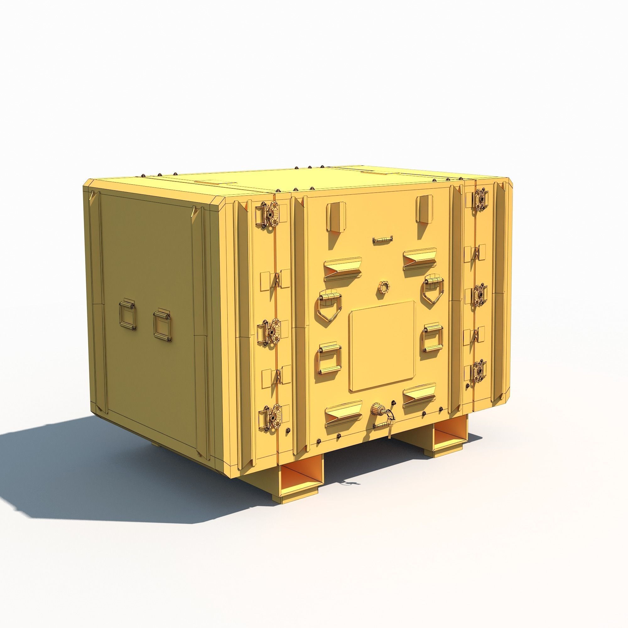 Military Shipment Case PBR Low-poly 3D model_3