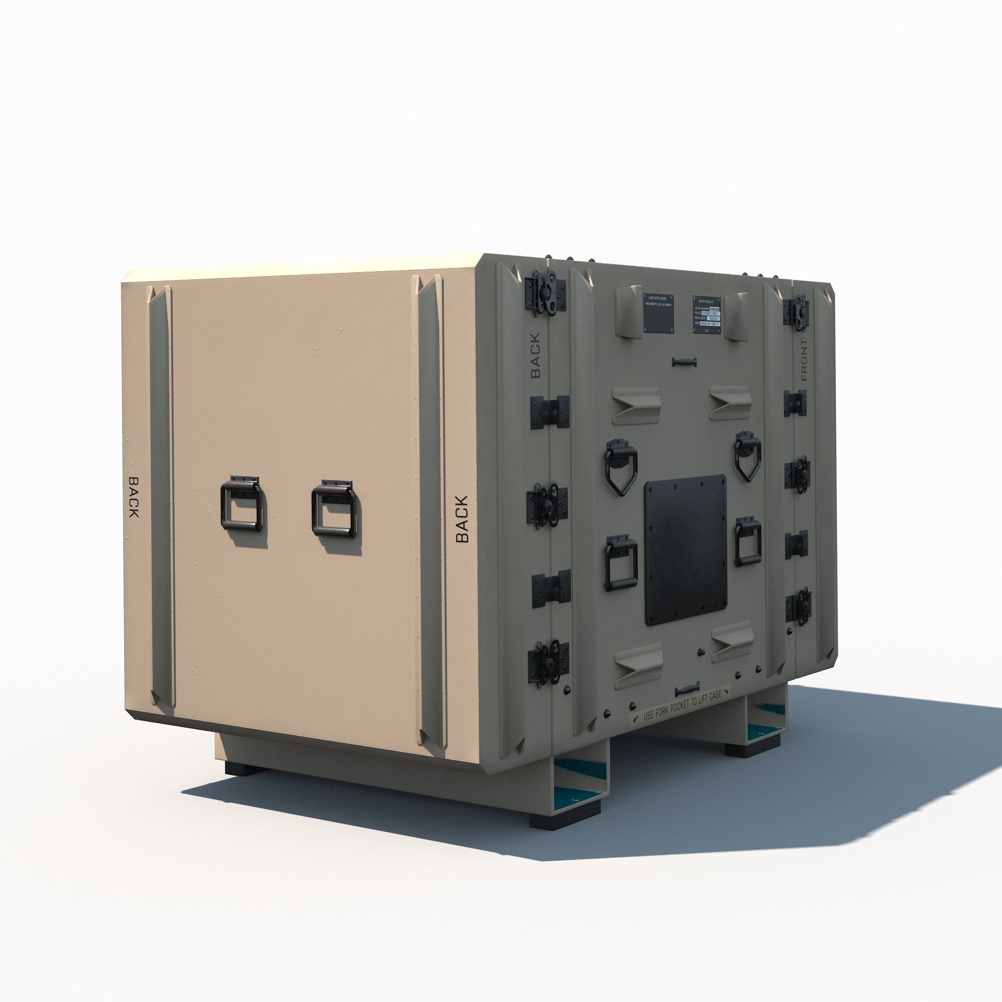 Military Shipment Case PBR Low-poly 3D model_2