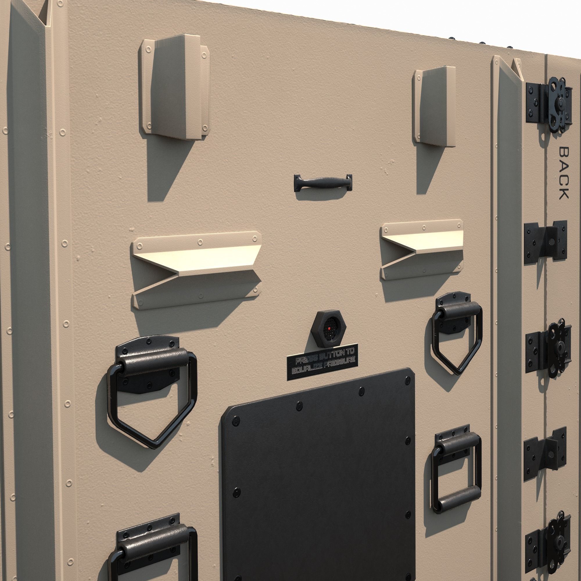Military Shipment Case PBR Low-poly 3D model_6