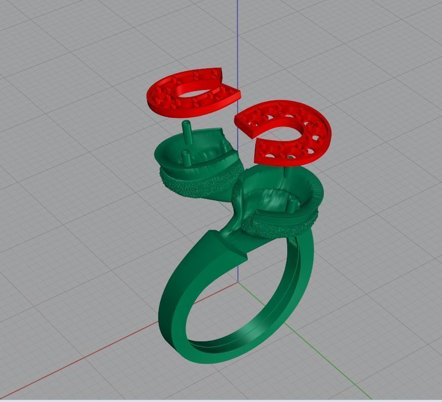 horse ring  3D print model_3