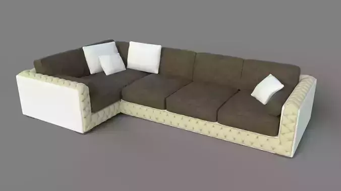 Couch Brown and Cream