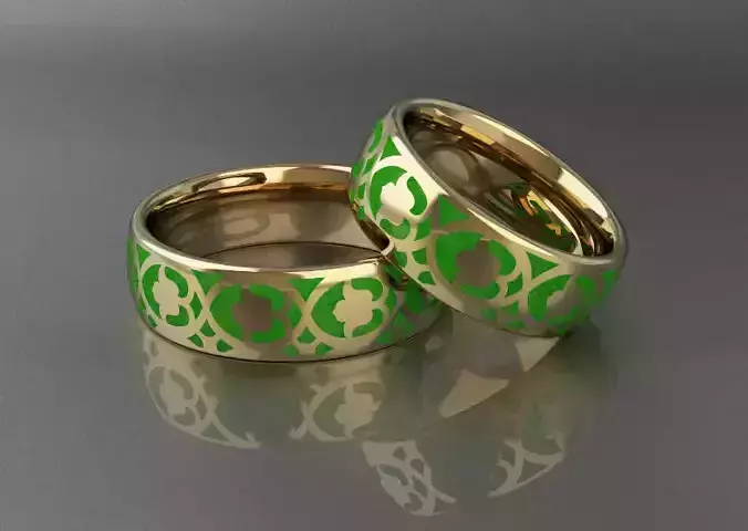 Wedding rings Free 3D print model