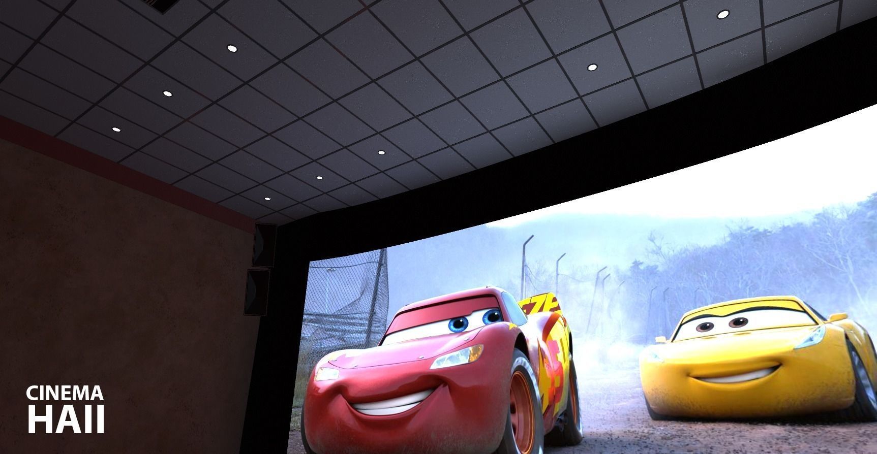 Cinema hall - interior and props 3D model_18