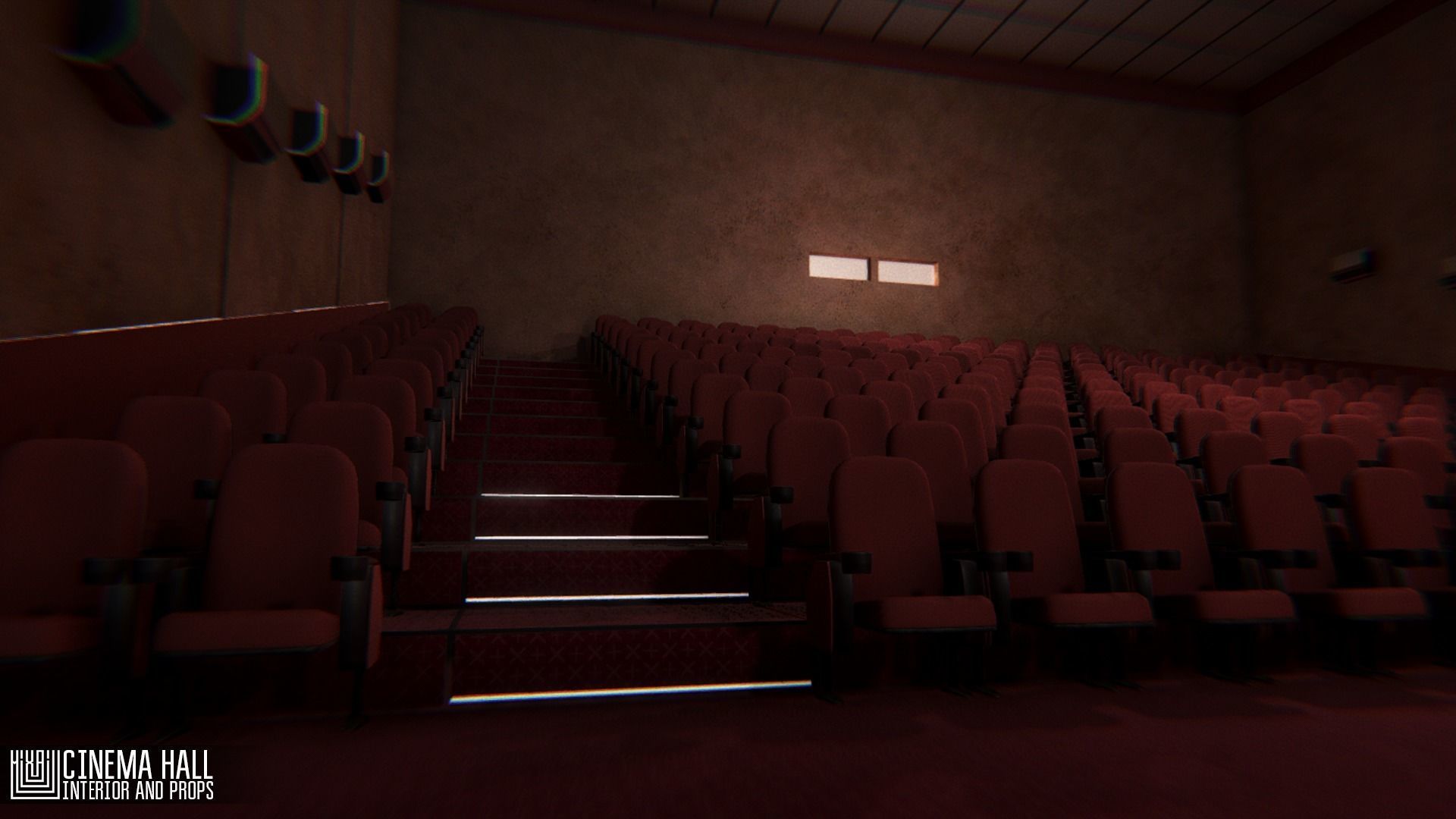 Cinema hall - interior and props 3D model_11