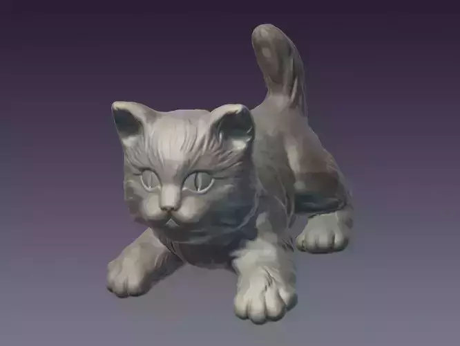Decorative cat 3D print model