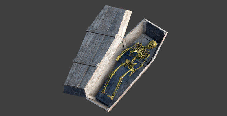 Coffins Pack Low-poly 3D model_2