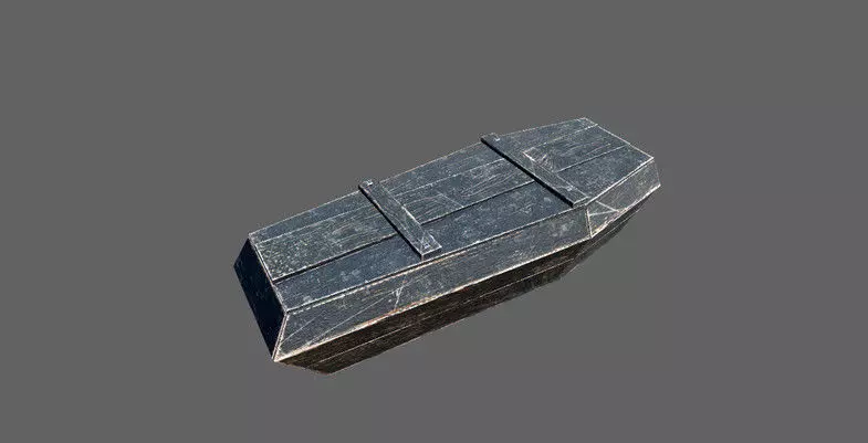 Coffins Pack Low-poly 3D model_0