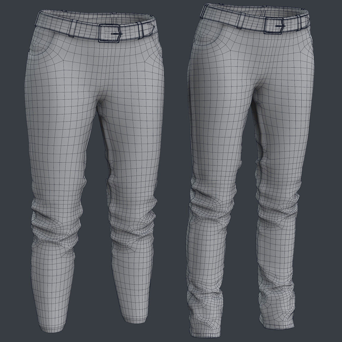 Female 1 - clothing 1 - Full Pack Low-poly 3D model_18