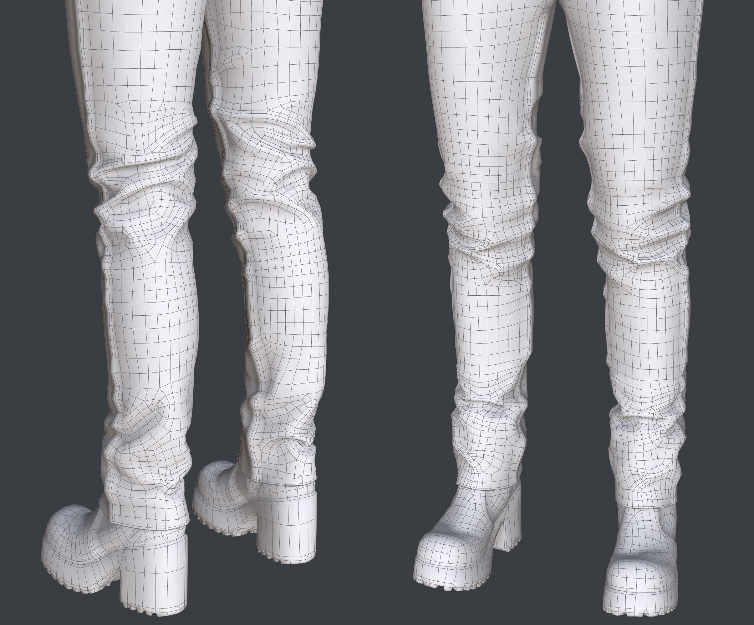 Female 1 - clothing 1 - Full Pack Low-poly 3D model_14