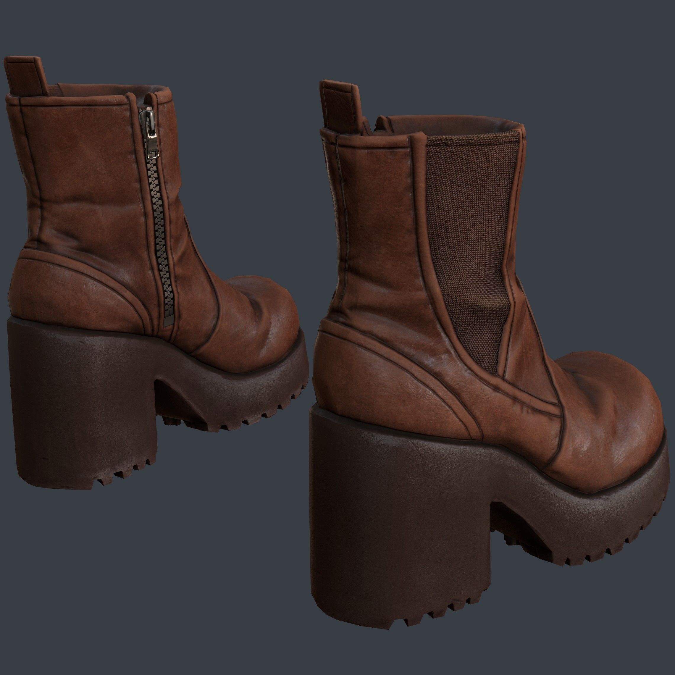 Female 1 - clothing 1 - Full Pack Low-poly 3D model_22