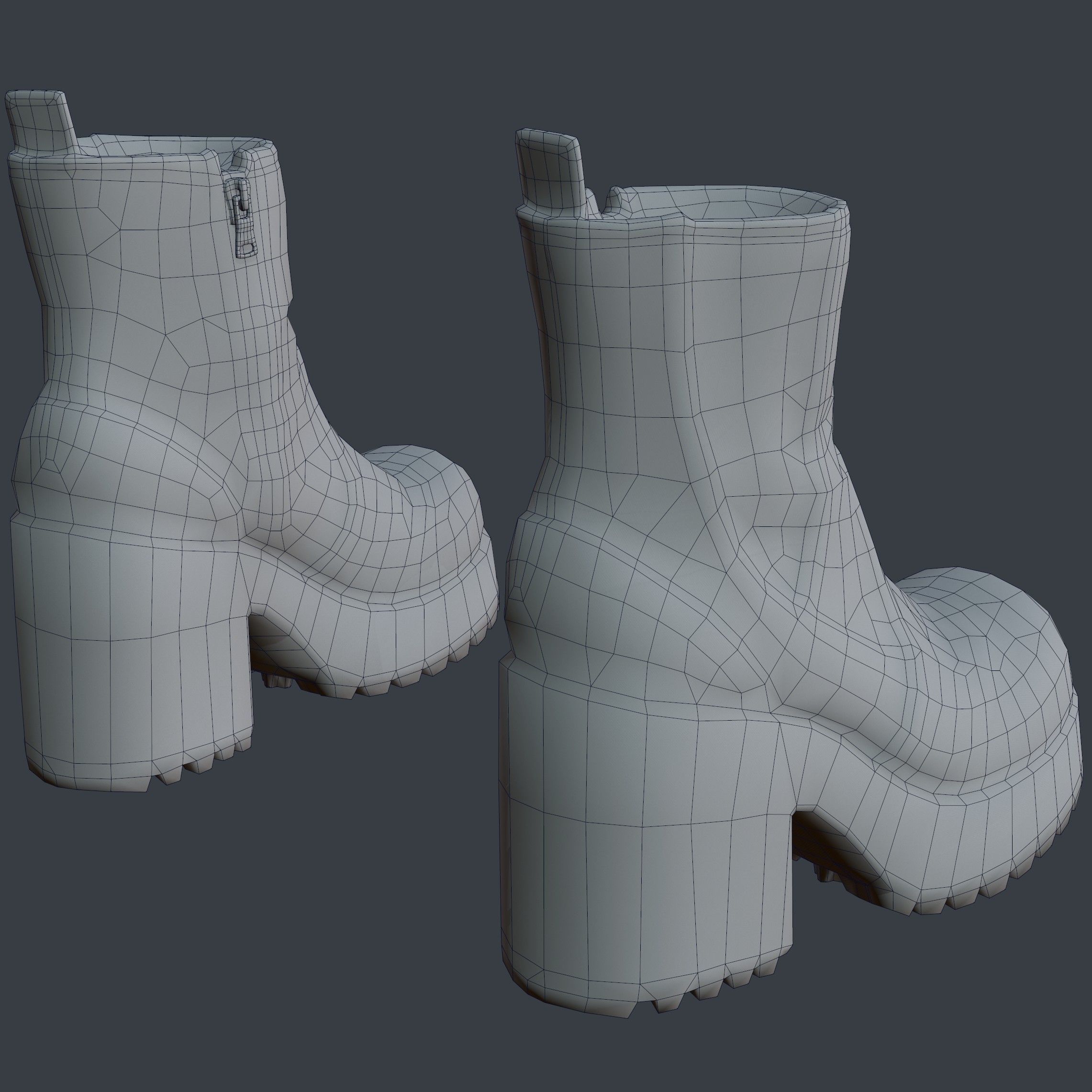 Female 1 - clothing 1 - Full Pack Low-poly 3D model_26