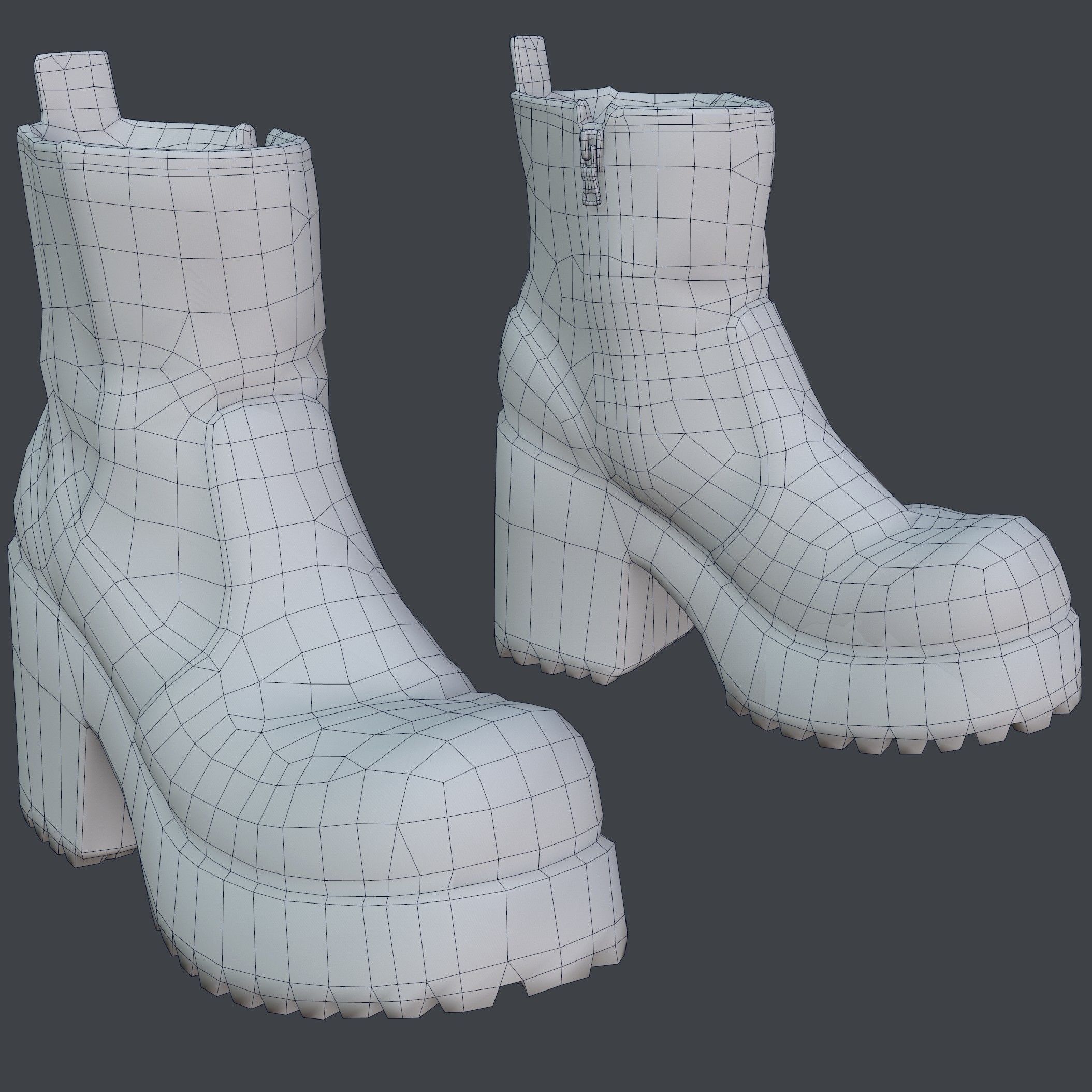 Female 1 - clothing 1 - Full Pack Low-poly 3D model_25