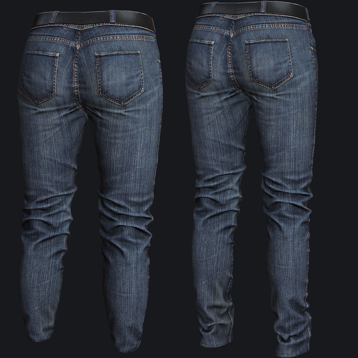 Female 1 - clothing 1 - Full Pack Low-poly 3D model_19