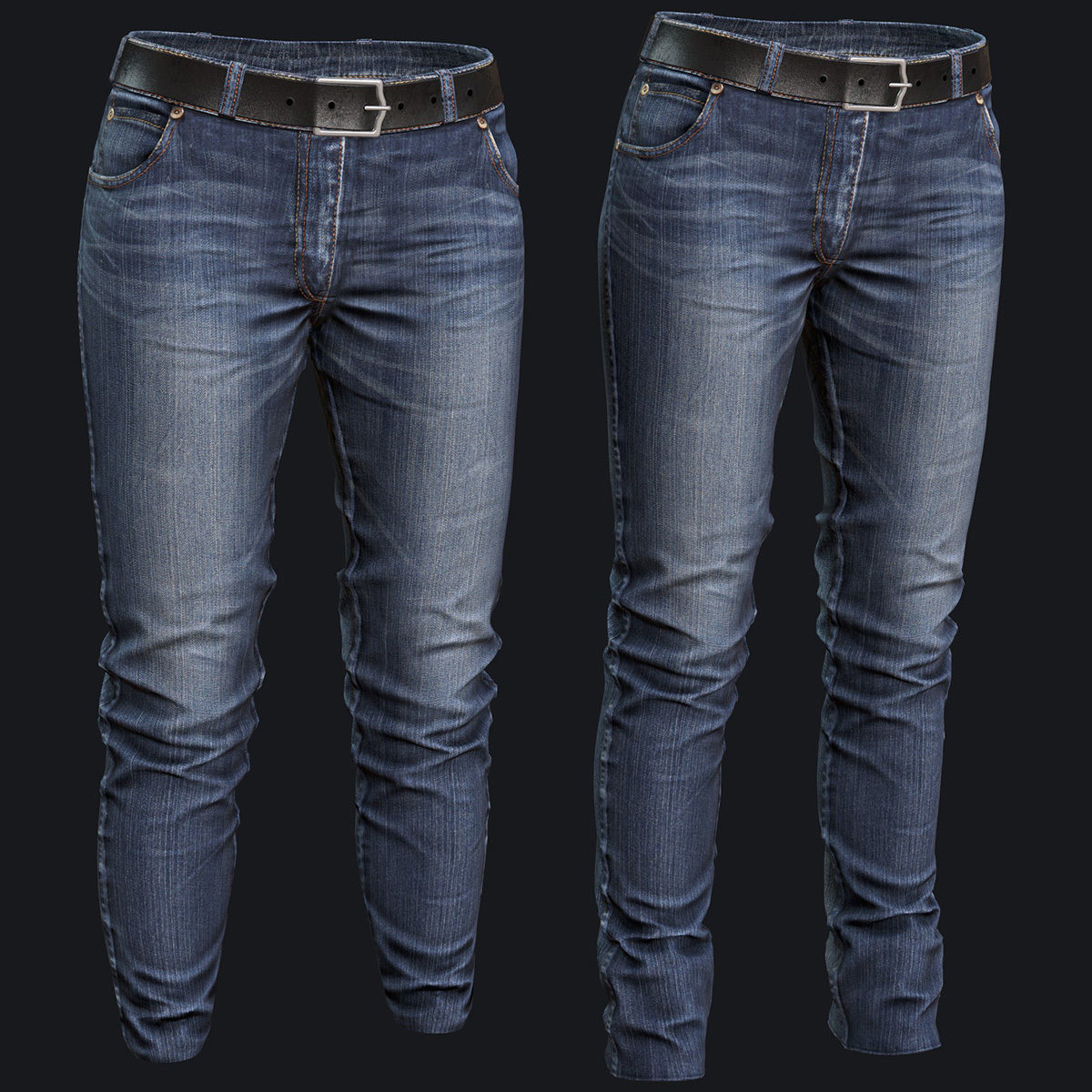 Female 1 - clothing 1 - Full Pack Low-poly 3D model_16