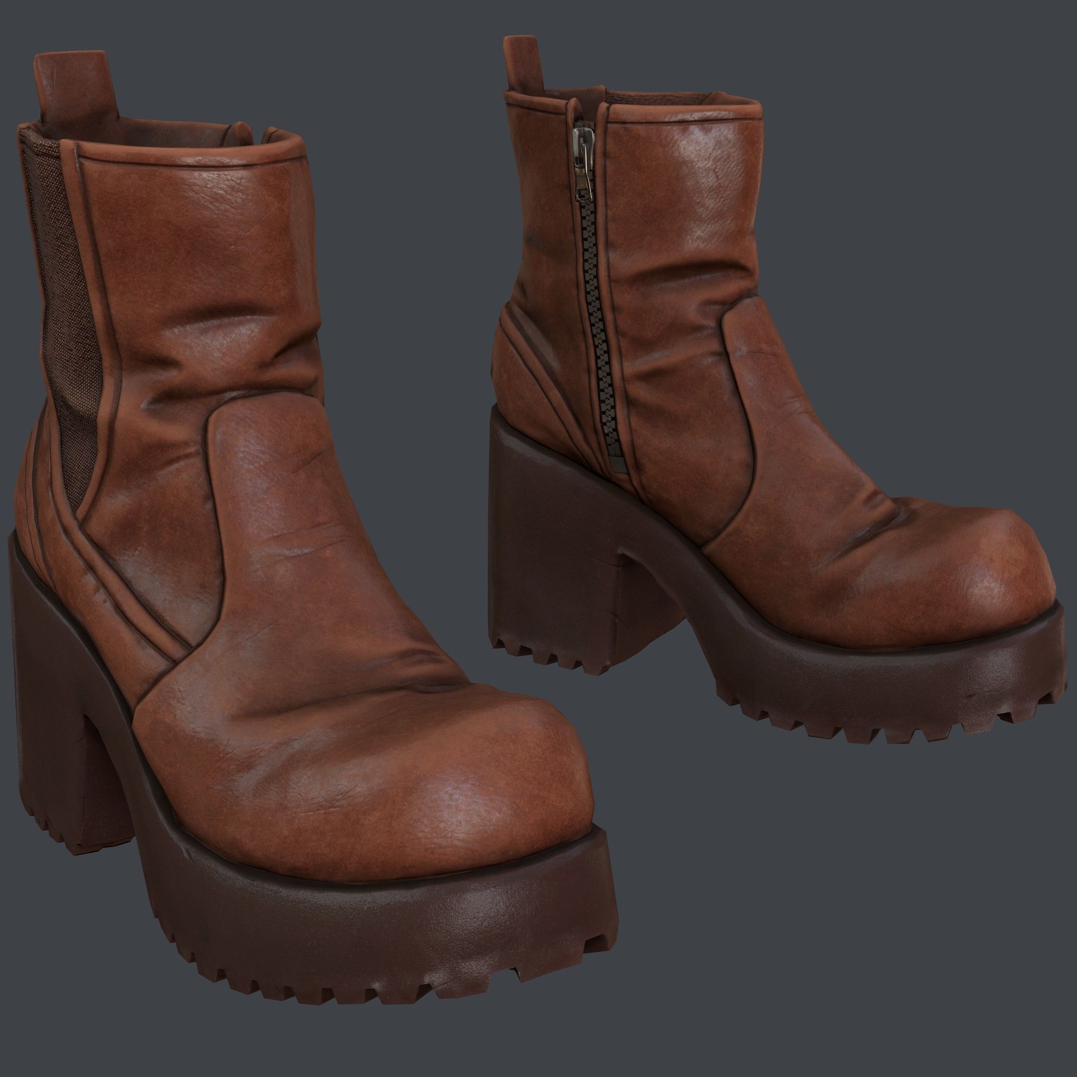 Female 1 - clothing 1 - Full Pack Low-poly 3D model_24