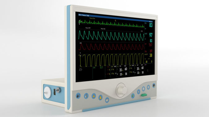 ECG Monitor GE Omni 719 3D model