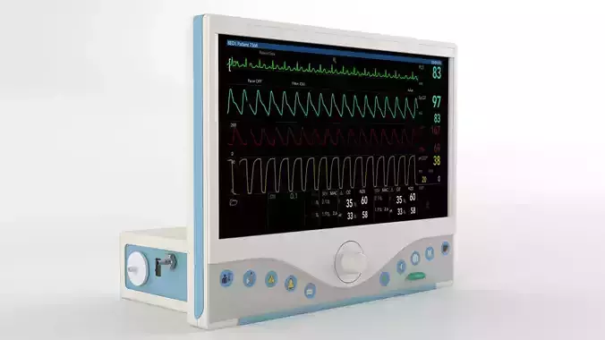ECG Monitor GE Omni 719 3D model