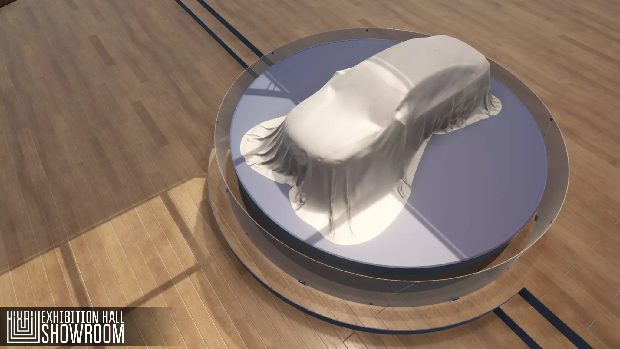 Exhibition hall - showroom Low-poly 3D model