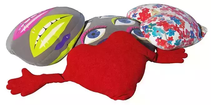 Pillows three heart shaped