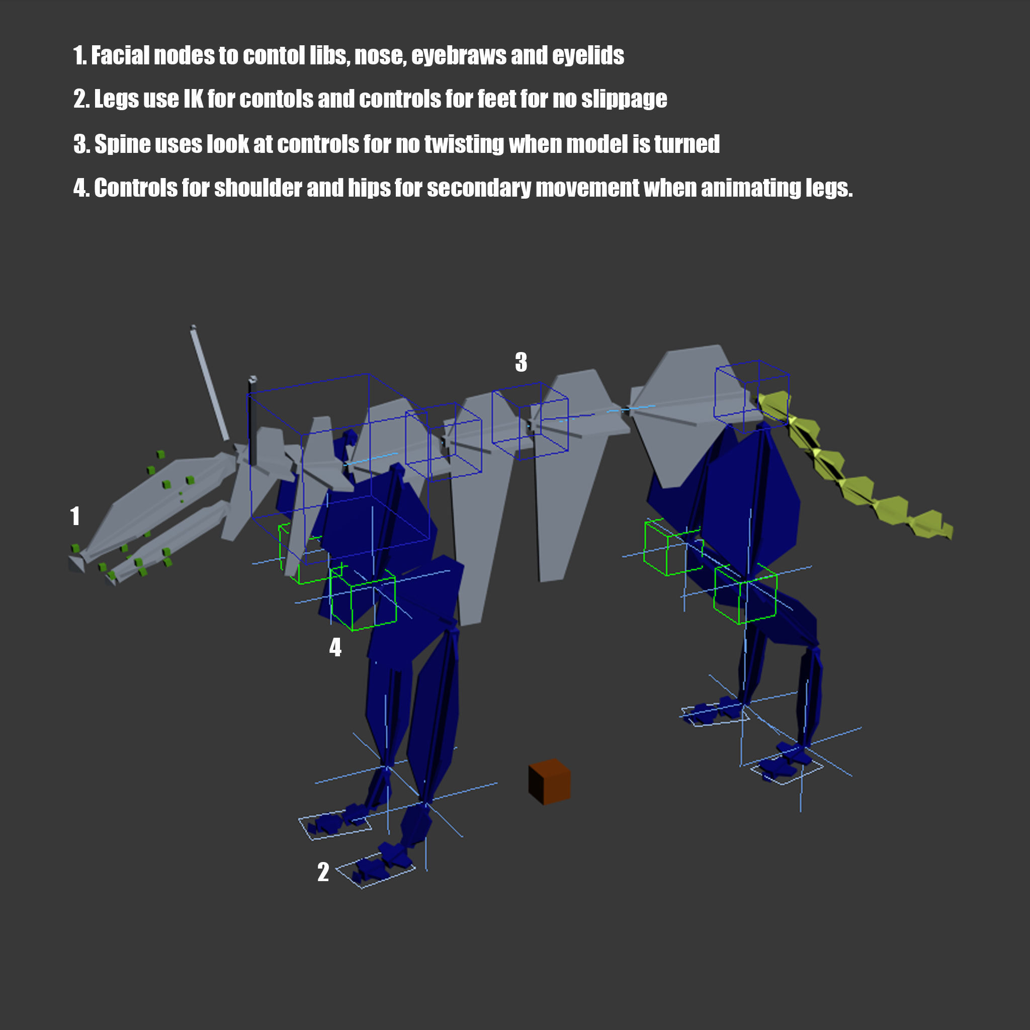 Coyote Animated Low-poly 3D model_6