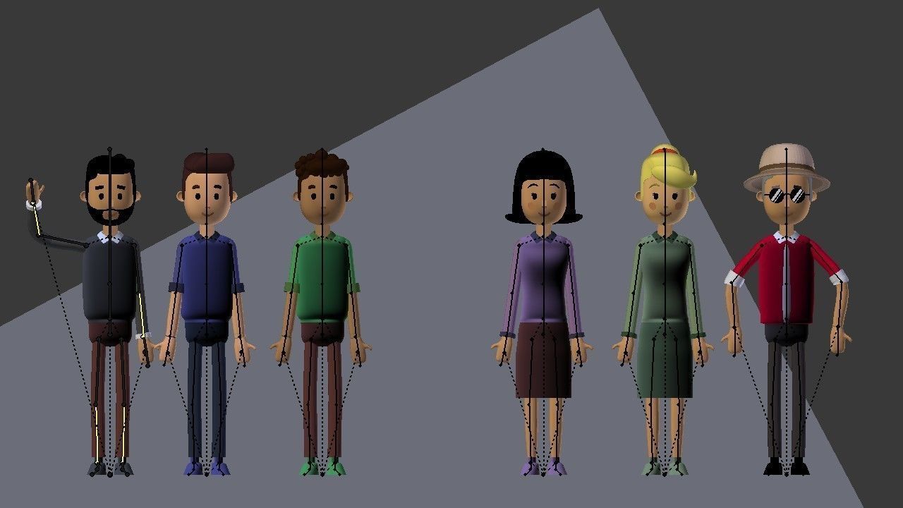 Motion Characters for presentations 3D model_3