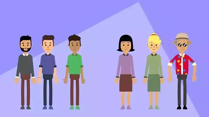 Motion Characters for presentations 3D model