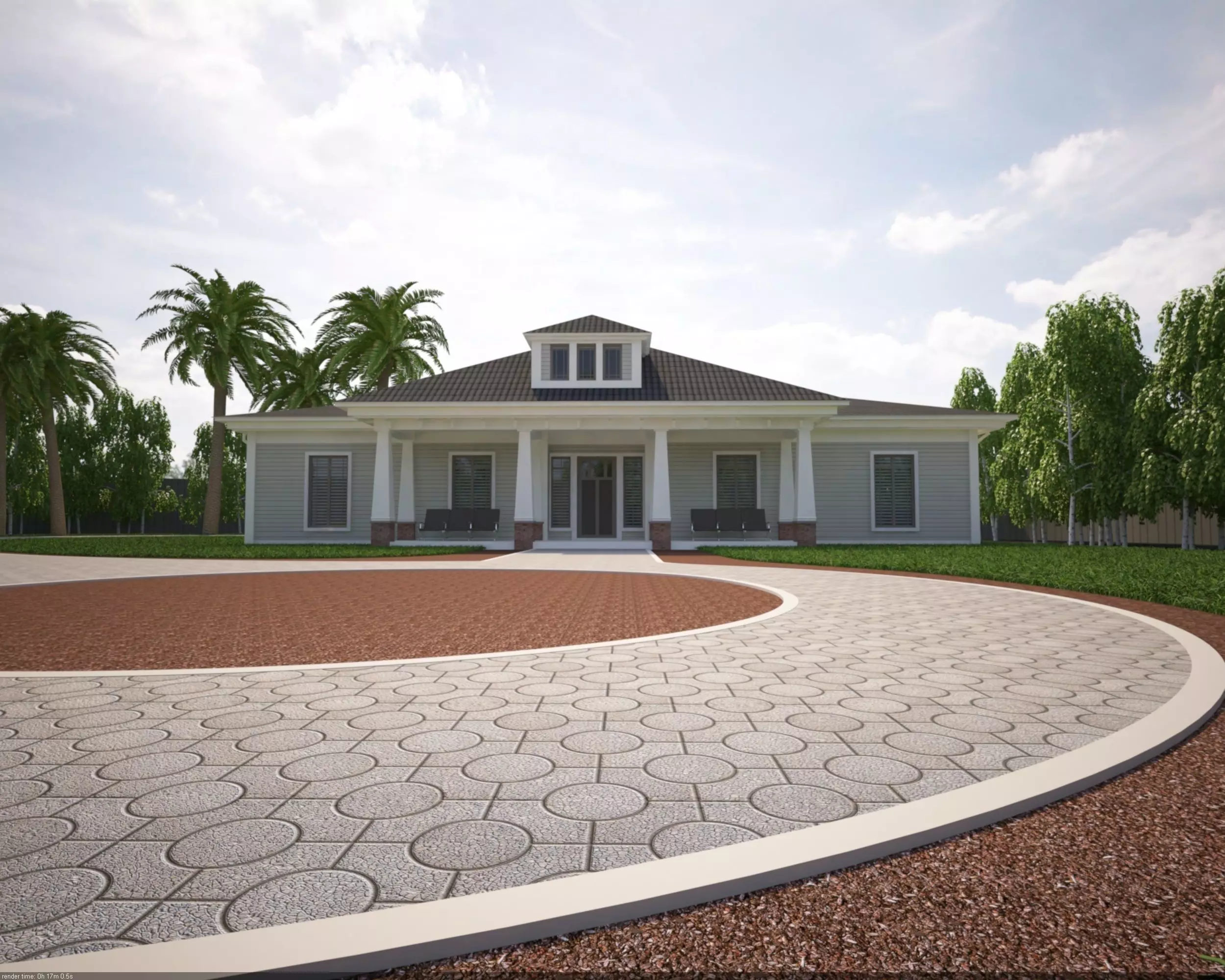 Mediterranean villa Free 3D model