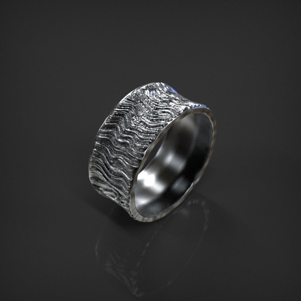 Lava Ring size 7 US 3D print model_1