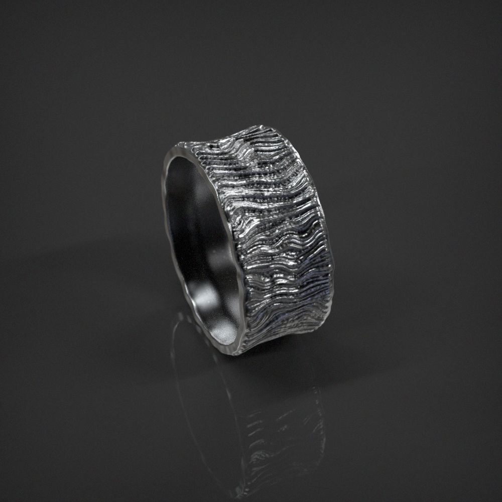 Lava Ring size 7 US 3D print model_0