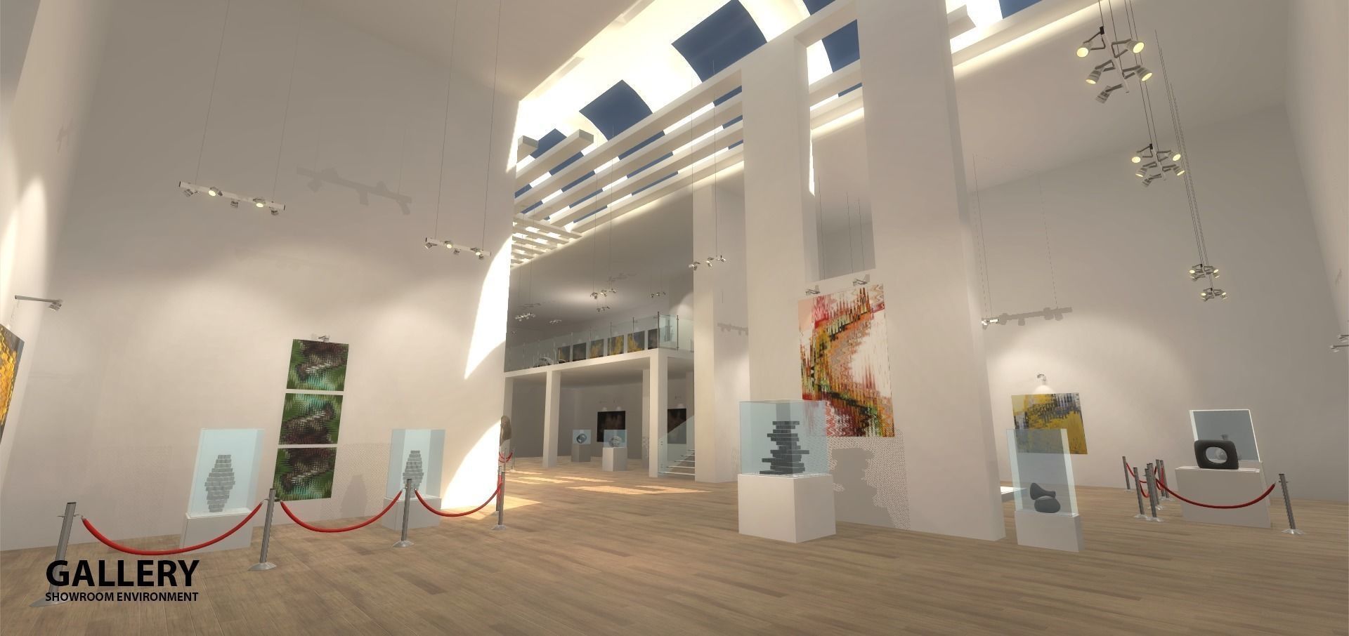 Gallery - Showroom Environment Low-poly 3D model_22
